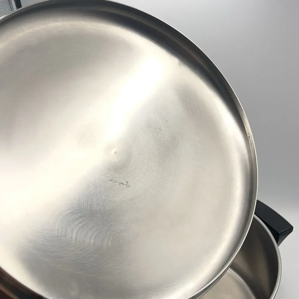 Vtg REVERE WARE 6 Qt 891 STOCK POT w/ LID Stainless w/ Copper Bottom CLINTON ILL